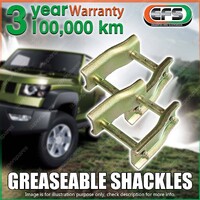 Rear EFS Greaseable Leaf Springs Swing Shackles for Nissan Patrol MK MQ LWB SWB