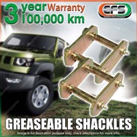 Rear EFS Greaseable Leaf Springs Shackles for Nissan Patrol GQ GU Cab Chassis