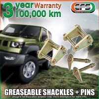 Front EFS Greaseable Shackles Pins for Toyota Landcruiser FJ BJ 40 Series 80-86