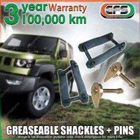 Rear EFS Extended Leaf Springs Shackles Pins for Toyota Landcruiser V8 HVDJ78R