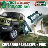 Rear EFS Extended Leaf Springs Shackles + Pins for Toyota Hilux Diesel 79-84