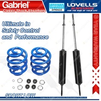 2 Front Sport Low Gabriel Classic Shocks + Lovells Springs for Holden FJ FE FC