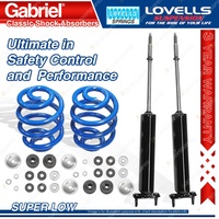 2 Front Super Low Gabriel Classic Shocks + Lovells Springs for Nissan XFN Ute