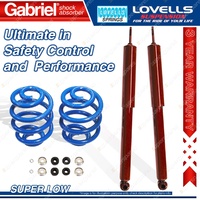 Rear Super Low Gabriel Guardian Shocks + Lovells Springs for Holden Commodore VK