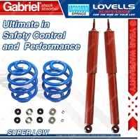 Rear Super Low Gabriel Shocks + Lovells Springs for Holden Gemini TE TF TG Wagon