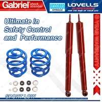 2 Rear Sport Low Gabriel Guardian Shocks + Lovells Springs for Toyota Supra MA61