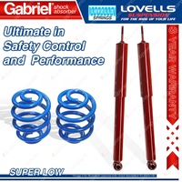 Rear Super Low Gabriel Guardian Shocks + Lovells Springs for Commodore VN VP FE2