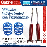 Front Sport Low Gabriel Guardian Shocks + Lovells Springs for Ford Mustang 71-73