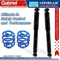 2 Rear Sport Low Gabriel Shocks + Lovells Springs for Toyota Corolla KE70 AE71