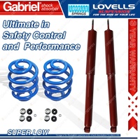 Rear Super Low Gabriel Shocks Lovells Springs for Commodore VC VH Sedan HD susp