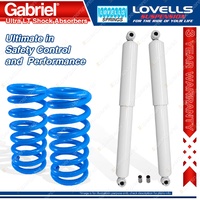 2 Rear Raised HD Gabriel Ultra LT Shocks + Lovells Springs for Pajero NH1 3 NJ1