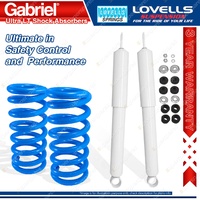 2 Rear Raised HD Gabriel Ultra LT Shocks + Lovells Springs for Hilux Surf LN130