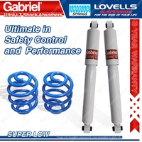 2 Rear Super Low Gabriel Ultra LT Shocks + Lovells Springs for Ford Territory SZ