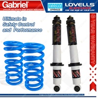 Front Raised HD Gabriel Ultra PLUS Shocks + Lovells Springs for Prado RZJ VZJ95