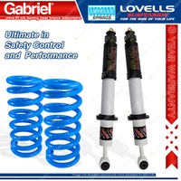 2 Front Raised Gabriel Shocks + Lovells Springs for Prado GRJ KZJ KDJ RZJ120 LWB