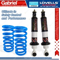 Front Raised HD Gabriel PLUS Shocks Lovells Springs for Nissan Navara D23 NP300