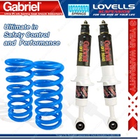 Front Raised HD Gabriel PLUS Shocks + Lovells Springs for Mazda BT50 UP UR MY12