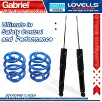 Rear Sport Low Gabriel Ultra Shocks + Lovells Springs for Ford Focus LR 1.8 2.0L