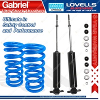 2 Front HD STD Gabriel Ultra Shocks + Lovells Springs for Mazda E Series E2200