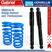 Rear HD STD Gabriel Ultra Shocks + Lovells Springs for Hyundai Excel HA X1 1.5L