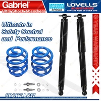 2 Rear Sport Low Gabriel Ultra Shocks + Lovells Springs for Chevrolet Impala