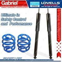 Rear Sport Low Gabriel Ultra Shocks + Lovells Springs for SAAB 9000 Hatch Sedan