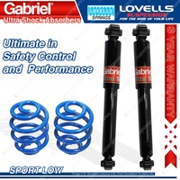 2 Rear Sport Low Gabriel Ultra Shocks + Lovells Springs for Holden ASTRA TS II