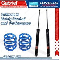 2 Rear Sport Low Gabriel Ultra Shocks + Lovells Springs for Holden Cruze JG JH