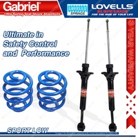 Rear Sport Low Gabriel Ultra Shocks + Lovells Springs for Ford Festiva WB WD WF