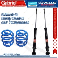 Rear Sport Low Gabriel Ultra Shocks Lovells Springs for Holden Vectra JR JS I II