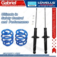 Rear Sport Low Gabriel Ultra Shocks + Lovells Springs for Mitsubishi Magna TR TS