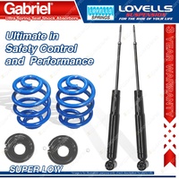 Rear Super Low Gabriel Ultra Shocks Lovells Springs for Mitsubishi Galant HG HH