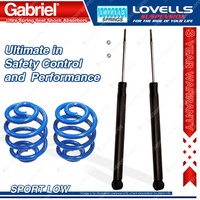 Rear Sport Low Gabriel Ultra Shocks + Lovells Springs for Chrysler 300C 8 Cyl