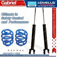 Rear Sport Low Gabriel Ultra Shocks + Lovells Springs for Nissan 350Z Z33 03-15