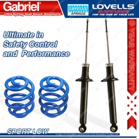 2 Rear Sport Low Gabriel Ultra Shocks + Lovells Springs for Mitsubishi Magna TJ