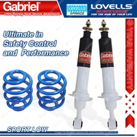 Front Sport Low Gabriel Ultra Shocks + Lovells Springs for Nissan Navara D40