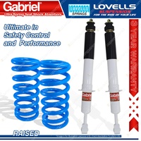 Front Raised Gabriel Shocks + Lovells Springs for Prado GRJ KZJ KDJ RZJ120 4 Cyl