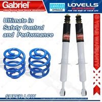 Front Super Low Gabriel Ultra Shocks + Lovells Springs for Toyota Hilux GUN136