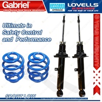 2 Front Sport Low Gabriel Ultra Shocks + Lovells Springs for Lexus IS200 GXE10R