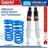 Front Raised HD Gabriel Ultra Shocks + Lovells Springs for Mazda BT50 UP UR MY12