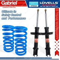 2 Front HD STD Gabriel Ultra Strut Shocks + Lovells Springs for Holden Barina SB