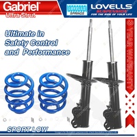 Front Sport Low Gabriel Ultra Strut Shocks Lovells Springs for Toyota Corolla AE