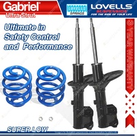 Front Super Low Gabriel Ultra Shocks Coil Springs for Mitsubishi Lancer CC Hatch