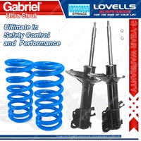 2 Front STD Gabriel Ultra Strut Shocks + Lovells Springs for Nissan Maxima J30