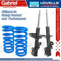 2 Front Gabriel Ultra Strut Shocks + Lovells Springs for Toyota Tarago TCR10 RWD