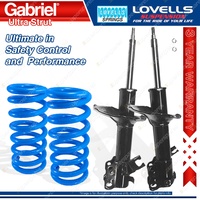 2 Front STD Gabriel Ultra Strut Shocks + Lovells Springs for Nissan Bluebird U13