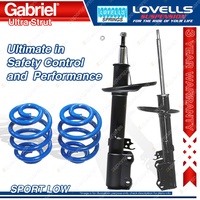 Rear Sport Low Gabriel Ultra Strut Shocks Lovells Springs for Toyota Camry SDV10