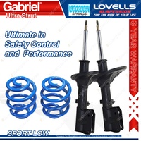 Front Sport Low Gabriel Ultra Shocks Lovells Springs for Mitsubishi Verada KR KS