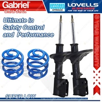 Front Super Low Gabriel Ultra Shocks Lovells Springs for Mitsubishi Magna TR TS