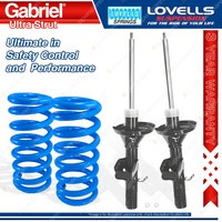 2 Rear HD STD Gabriel Ultra Strut Shocks + Lovells Springs for Ford Mondeo HA HB